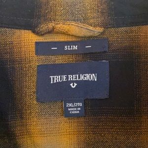 True Religion light soft flannel men shirt